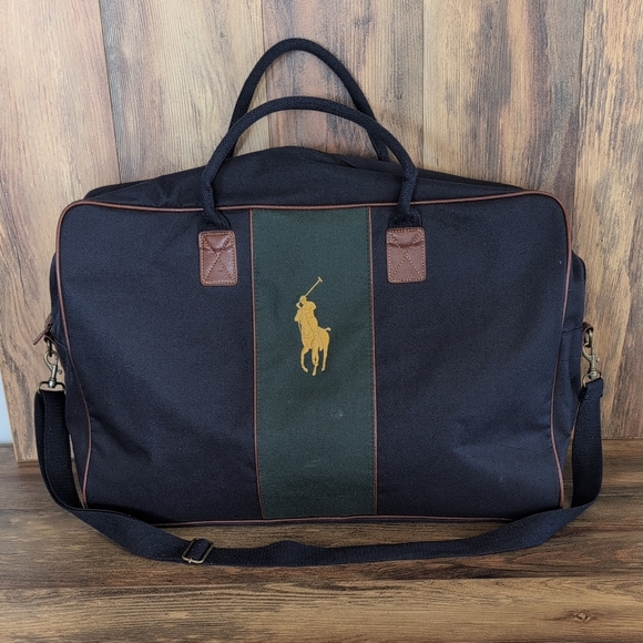 Polo Ralph Lauren Other - Polo by Ralph Lauren Navy Vintage Large Clutch Shoulder Duffel Bag M600
